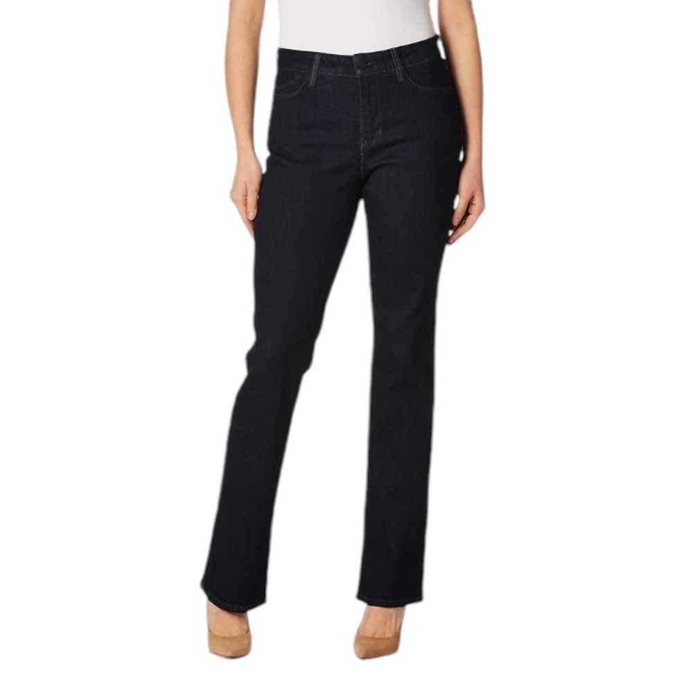 NYDJ Barbara Bootcut Emproidered Pocket Black Jesns